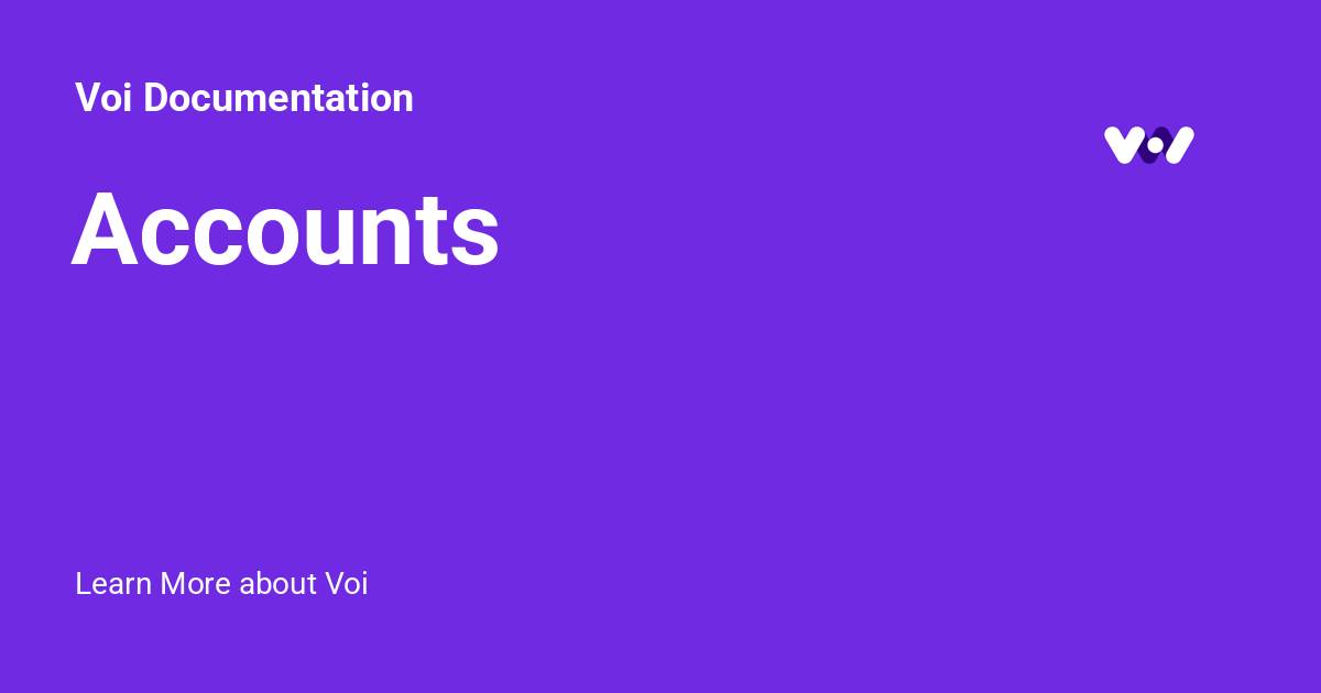 Accounts - Voi Documentation