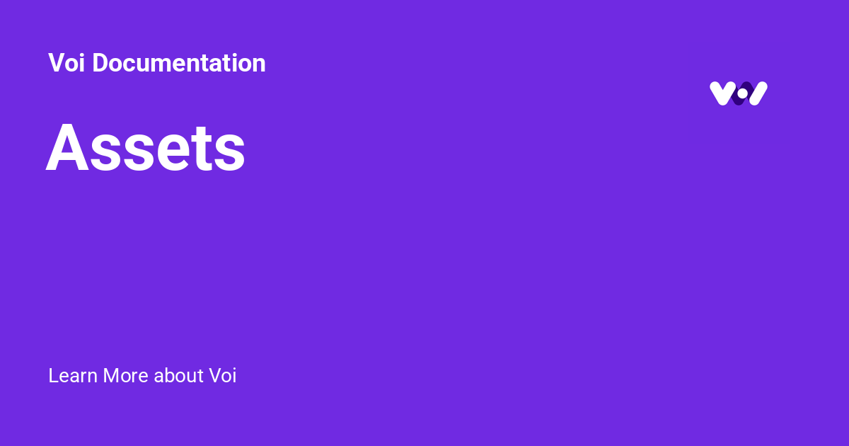 Assets - Voi Documentation